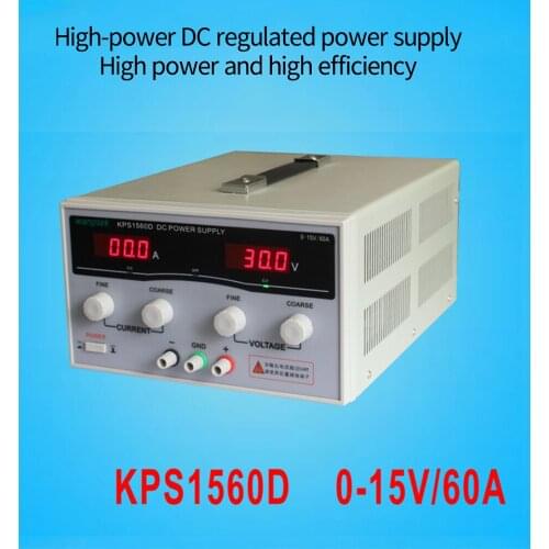 KPS1560D High Precision High Power Adjustable LED Display Switching DC Power Supply 220V 0-15V/0-60A For Laboratory and Teaching