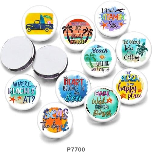 Beach 12mm/18mm/20mm/25mm/30mm Round Glass Cabochon Flat Back Making Findings P7700
