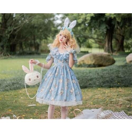 Lolita girl shoulder bag rabbit rabbit package Japanese cute bag Messenger bag soft girl JK bag B578