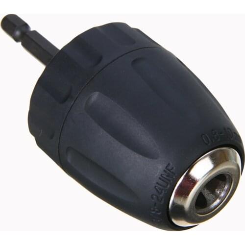 Metal Chuck Hex Shank Adapter Screwdriver to Drill Converter 1/4'' Adapter Hex Shank to 3/8'' Drill Bits Power Drill Tools