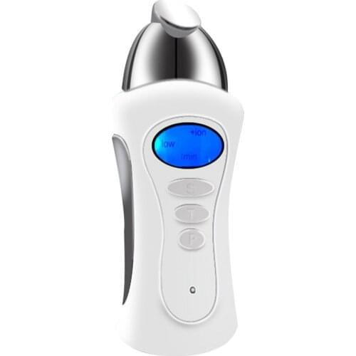 Mini Microcurrent Ion Beauty Stimulator Galvanic Microcurrent Spa Device with 3 Optional Heads Lcd Face Lift Machine Skin Care