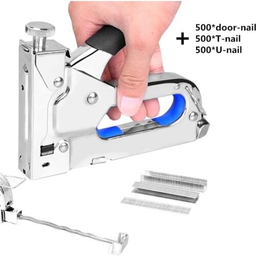 3 In 1 Multitool Nail Staple Furniture Stapler Tools For Furniture Wood Door Upholstery Framing Rivet Tool New