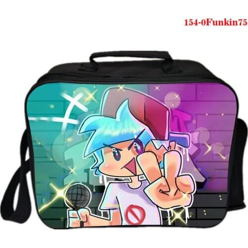 Fashion Friday Night Funkin Print Office Men Lunch Bags Thermal Insulated Student Picnic Lunch Box Thermal Insulated Cooler Tote