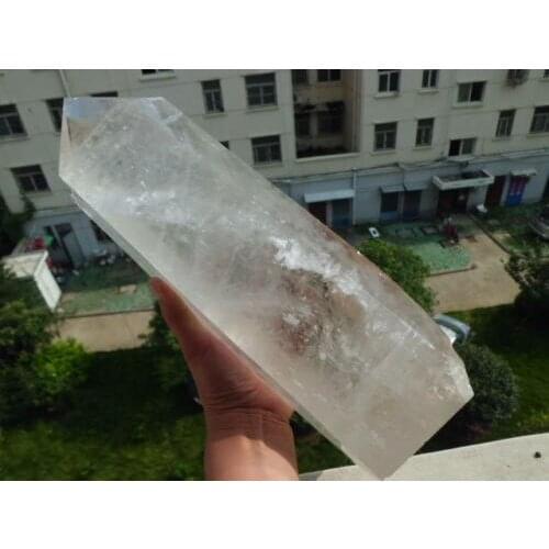 Natural Clear Quartz Crystal Point Cut Polished Healing China