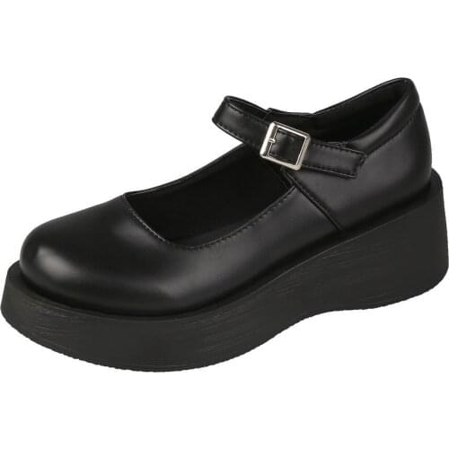 YSHUNIJ2021 spring new British wind small leather shoes womens thick bottoms with Mary Jane single shoes round-headed wholesale