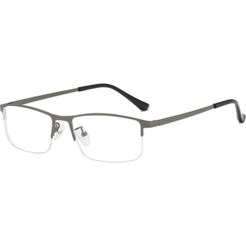 New Anti-blue Light Myopia Glasses Half-frame Square Frame Brand Designer for Men Reading Glasses +1.0+1.5+2.0 +2.5 +3.0+3.5+4.0