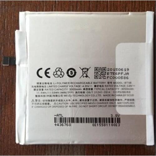 Jinsuli New original mobile phone battery BT56 3050mAh For MX5 Pro Battery Replacement