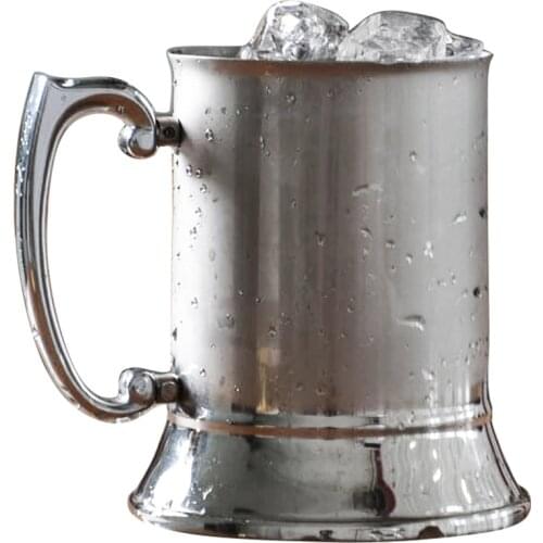 Stainless Steel Tankard Beer Mug Big Capacity Double Walled Moscow Mule Copper Mugs Metal Cups Wine Coffee Cup Glass