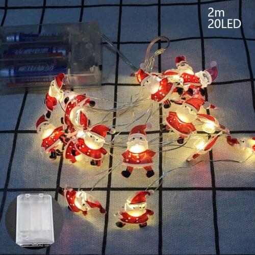 Santa Claus Christmas Tree LED Light String Merry Christmas Decor for Home 2021 Christmas Ornaments Xmas Gifts New Year Navidad