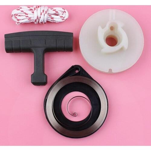 Recoil Starter Pulley Spring Handle Grip Rope Kit For Husqvarna 50 51 55 Chainsaw Part 505303735, 501763101