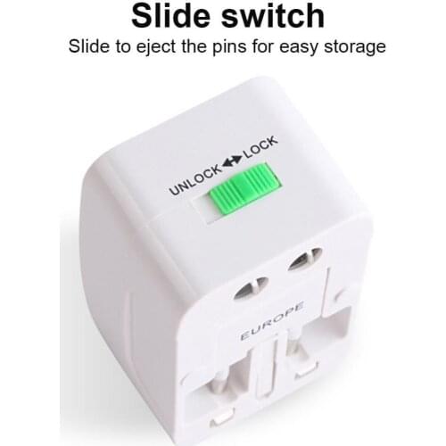 Multifuntion 5V 1A 2USB Universal Travel adapter plug AC Charger for Kr AU US UK EU converter Plug Adaptor CE White Black