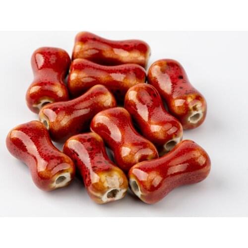 19# 20pcs Bone Shape Sphere Ceramic beads Not natural stone Jingdezhen Specail Ceramic Beads #A317B