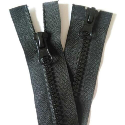 10 PCS/LOT CHEAP LONG PLASTIC RESIN ZIPPER BLACK 80CM/90CM DOUBLE SLIDER OPEN END TWO WAY FOR JACKET OVERCOAT SEWING ACCESSORIES