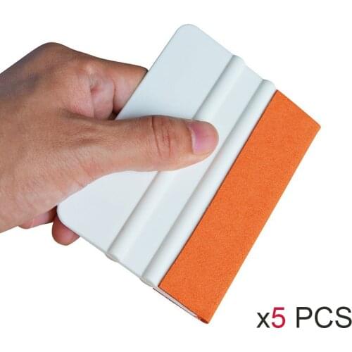 EHDIS 5Pcs Suede Felt Edge Scraper Squeegee Soft No Scratch Vinyl Car Wrap Tool Carbon Fiber Film Window Tint Tool Auto Wrapping
