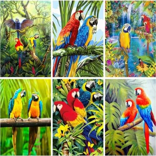 5D DIY Diamond Painting Animal Cross Stitch Picture Rhinestones Full Square Drill Diamond Embroidery Parrot Handmade Gift