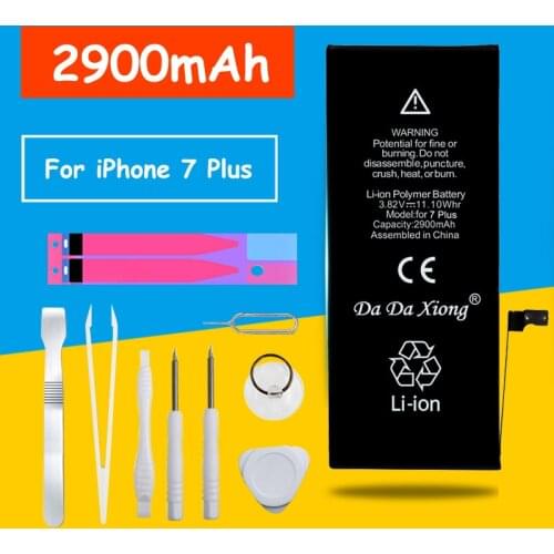 Original Da Da Xiong Battery For iPhone 7 PLUS 2900mAh Real Capacity With Machine Tools Kit Replacement Batteries