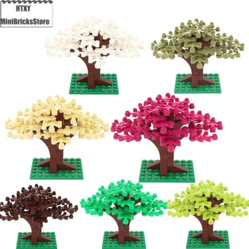 Moc Accessories Educational Model Toy Building Blocks City Street Series DIY Plants Gifts Colorful Flower Toys Tree For Children