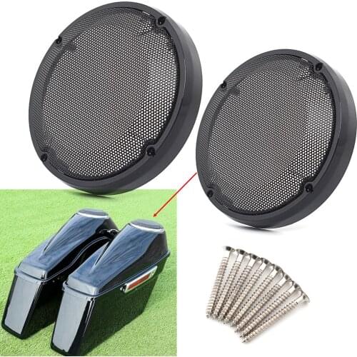 Motorcycle 6.5"speaker grills round steel mesh frame cover for moto 6.5"Speaker Lower Leg Vented Fairing/Round Speaker Saddlebag
