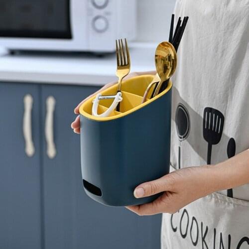 Multifunctional Spoon Fork Chopstick Storage Holder Box Tableware Shelf Three Layers Cutlery Drain Rack Organizer Case for GXMA