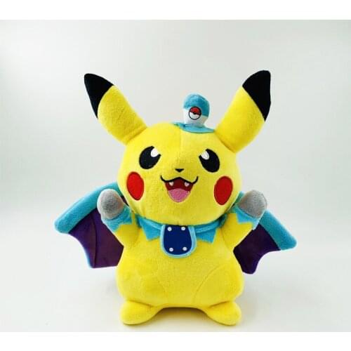 Pokemon Anime Games Pikachu Series New Cos Vampire Plush Toy Stuffed Dolls 25CM A Birthday Present For Children
