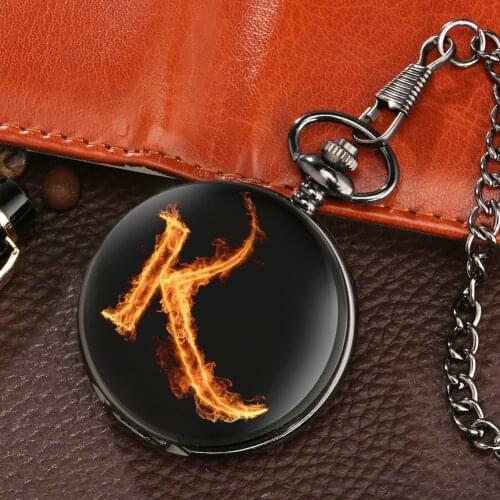 Unique Custom Text Pattern Smooth Steampunk Pocket Watch with Fob Chain Fashion Mens Womens Quartz Pendant Watches Dropshipping