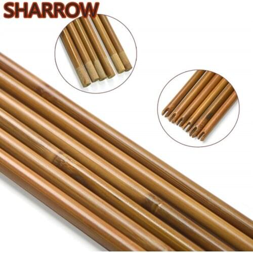 6/12/24Pcs 33"/ 83cm Archery Arrow Shaft Bamboo Arrow Shafts Self Nock Handmade 8mm Arrow DIY Tools Hunting Shooting Accessories