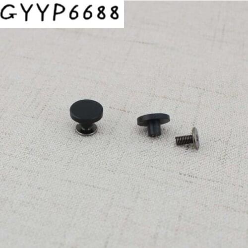 10pcs 50pcs 10mm Dark black column head rivet screw for bags punk rivets stud hardware with screw for bags shoes wallets belts
