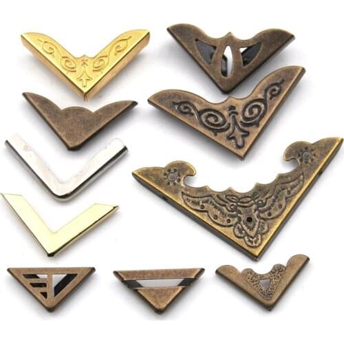 12Pcs Book Corner Protector Box Book Scrapbook Metal Album Corner Decorative Protector Cover For Antique Brass Jewelry Wholesale