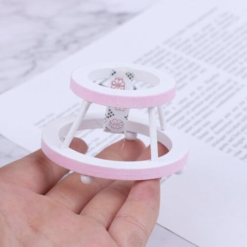 1:12 Dollhouse Miniature Wood Baby Walker Model Toys Furniture Accessories
