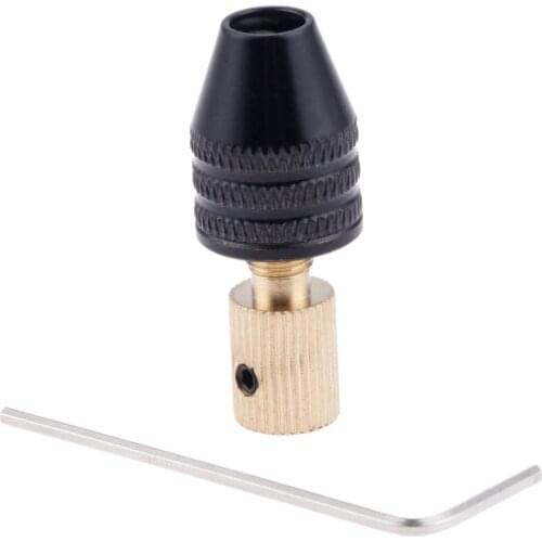1 Set Micro Mini Electronic Drill Bit Chuck Universal Common 0.3-3.4mm Collet Fixture Clamp Aluminum Alloy+Brass Hand Tool Parts