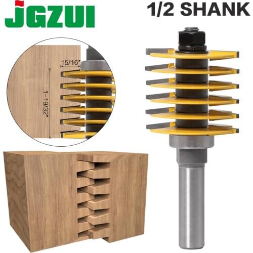 1pc 1/2 Shank Brand New 2 Teeth Adjustable Finger Joint Router Bit Tenon Cutter Industrial Grade for Wood Tool