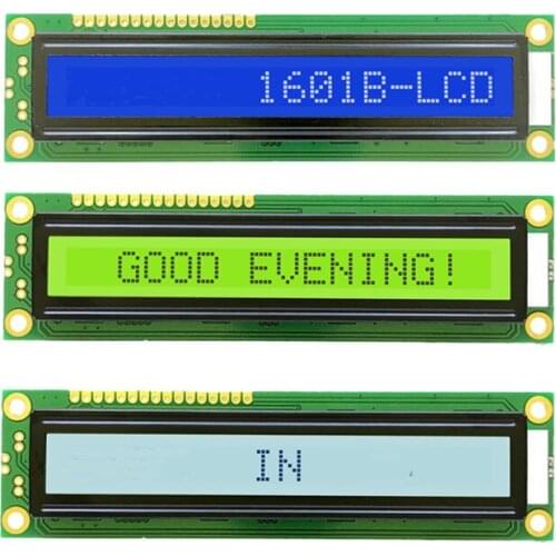 16PIN Parallel 1601 LCD Screen Module SPLC44780C Controller 5V Yellow Green Backlight