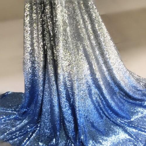 2Y/Lotlight blue silver white gradient sequins fabric gradient sequins fabric dress costume sequin fabric night dress