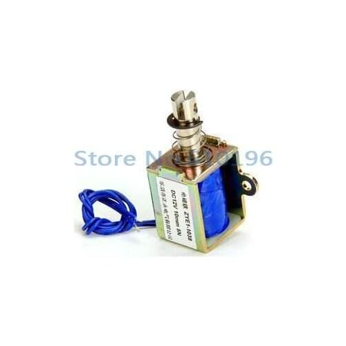 2PCS/LOT DC 12V Push Type Open Frame Solenoid Electromagnet Actuator 10mm