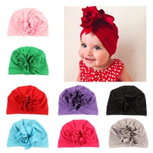 2018 Brand Cute Newborn Toddler Kids Baby Boy Girl Turban Cotton Beanie Hat Winter Warm Cap