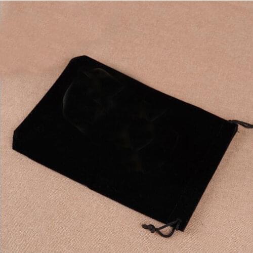 500 pcs/Lot 9 Size Black Jewelry Velvet Gift Bags For Jewelry Cosmetic Packaging Bags 2018 New Velvet Drawstring Bags Wholesale