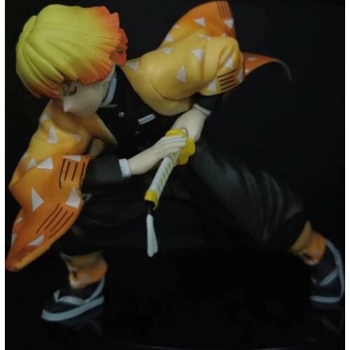 Tronzo Anime Demon Slayer Kimetsu no Yaiba Agatsuma Zenitsu Breath of Thunder PVC Action Figure Model Toys Dropshipping