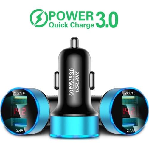 2USB Car Charger Quick Charge 3.0 Car-Charger Fast Charging For iPhone12 11 Samsung Huawei Xiaomi Mobile Phone Chargers