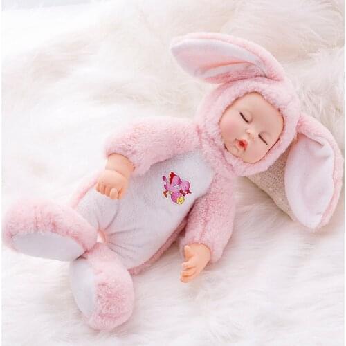 A baby doll that simulates a talking smart stuffed doll baby boy and girl comfort sleeping doll