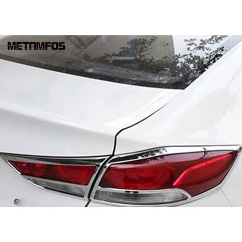 For Hyundai Elantra Avante 2016 2017 2018 Chrome Rear Light Lamp Cover Trim Taillight Hood Sticker Accessories Car Styling