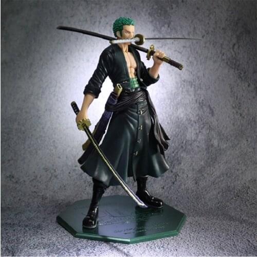 Anime Figure Toy Action Figures One Piece Figure Toys Roronoa Zoro 2 Faces Changeable Anime Action Figure Action Anime Figures