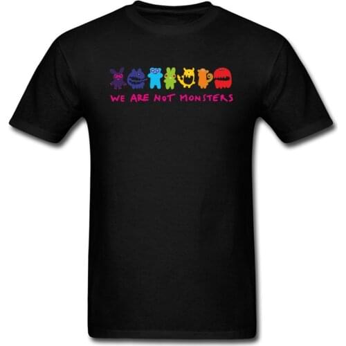 Gay Lesbian Pride T Shirt We're Not Monsters Tshirt Men T-shirt Woman Tops Colorful Rainbow Clothing Cotton Tees Funny
