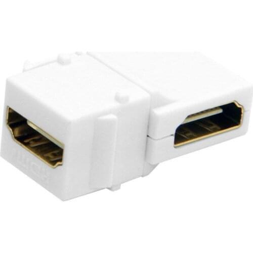 HDMI Female To Female Adapter Gold Plated Keystone Jack Coupler Insert Snap-in Connector Socket Port For Wall Plate Outlet Panel