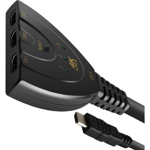 HDMI-compatible Switch 4K*2K 3D Mini 3 Port 1.4b 4K Switcher Splitter 1080P 3 in 1 out Port Hub for DVD HDTV Xbox PS3 PS4