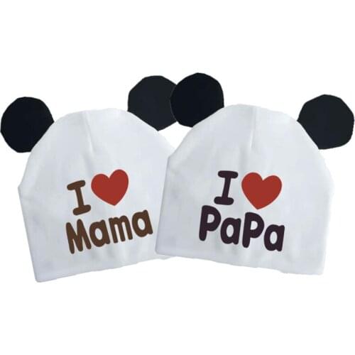 Newborn cotton hats baby earflap photo props mrs mr childrens kids hat boy accessories toddler girl cap bonnet baby hats