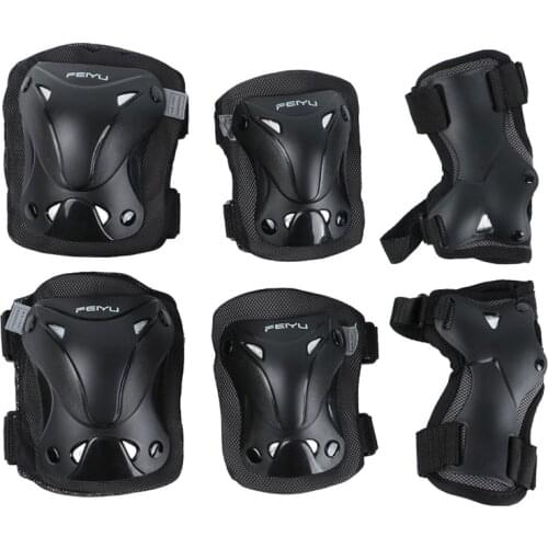 6pcs/set Skateboard Protective Gear Set Elbow Knee Pads Hand Guard for Kids Childrens Roller Ice Skating Cycling Riding Gift