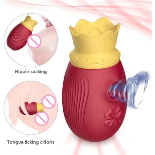Crown Vibrator Vaginal Sucking Vibrator Intimate Nipples Sucker Oral Licking Clitoris Stimulation Powerful Womens Sex Toys