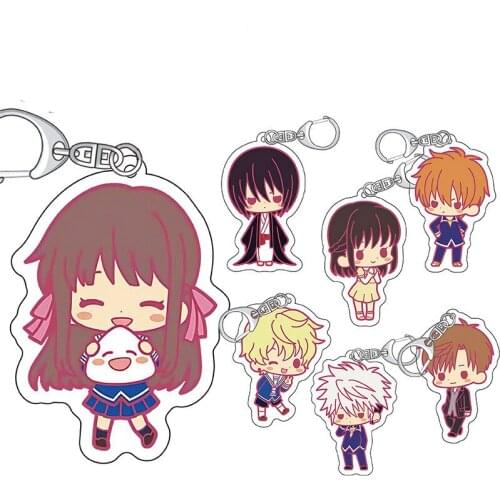 Fruits Basket Honda Tooru Cute Anime Acrylic Pendant Keychain Keyring Figure Toy Gifts Cosplay