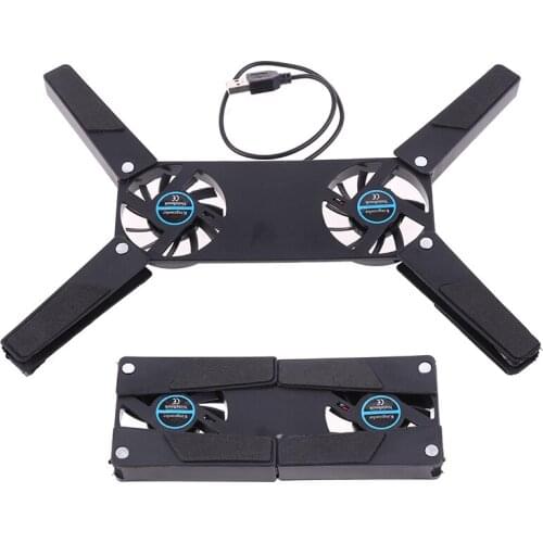 5V CPU Cooler Foldable USB Cooling Fan Mini Octopus Cooler Pad Quiet Stand Double Fans For 7-15 Inch Notebook Laptop