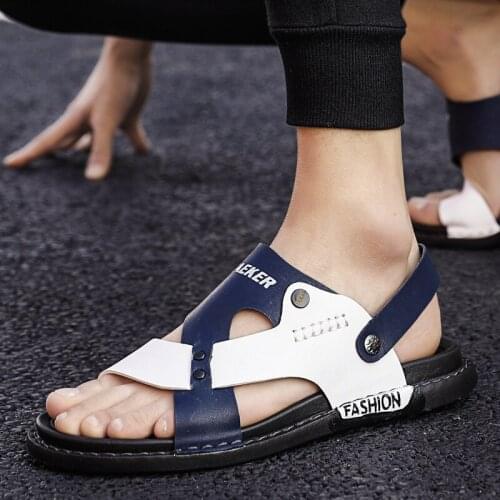Leather Men Shoes Summer 2021 New Mens Sandals Outdoor Men Gladiator Sandals Fashion Sandals Slippers